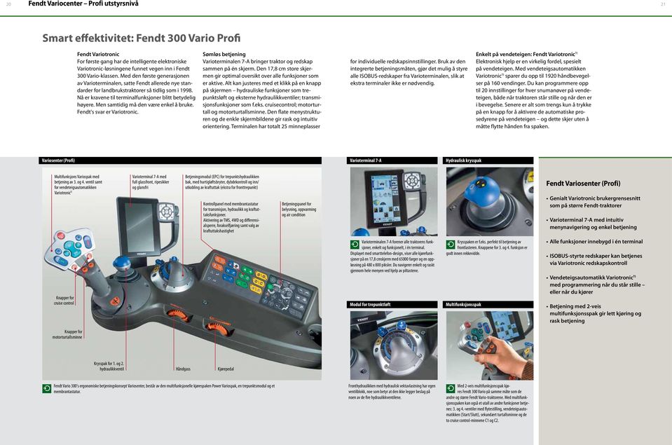 Nå er kravene til terminalfunksjoner blitt betydelig høyere. Men samtidig må den være enkel å bruke. Fendt's svar er Variotronic.