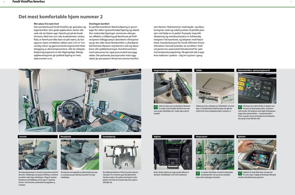 Med mer enn seks kvadratmeter vindusflate, er førerhuset ikke bare visuelt større, du har også en større romfølelse takket være 2,52 m 3 innvendig volum og gjennomtenkt ergonomisk tilrettelegging av