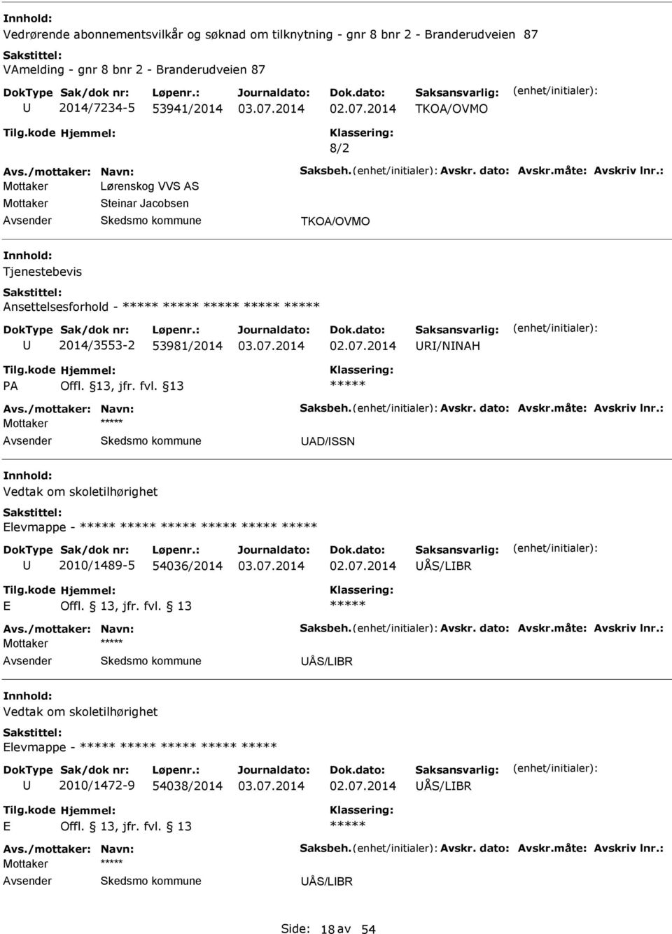 nsettelsesforhold - 2014/3553-2 53981/2014 R/NNH P Offl. 13, jfr. fvl.