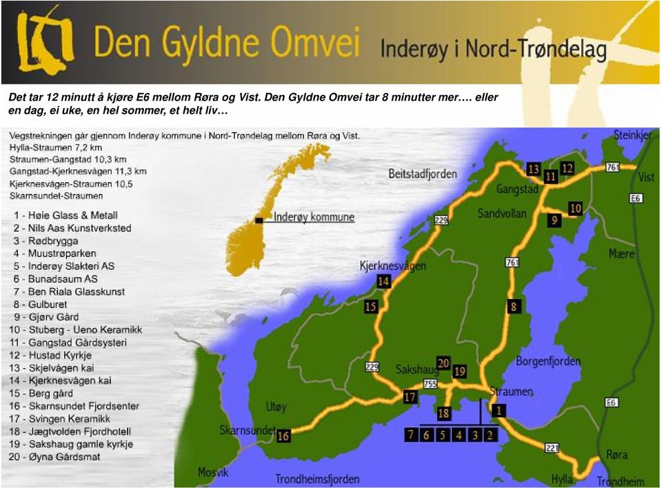 Den Gyldne Omvei tar 8 minutter