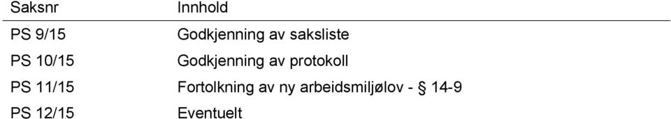 protokoll PS 11/15 Fortolkning av ny