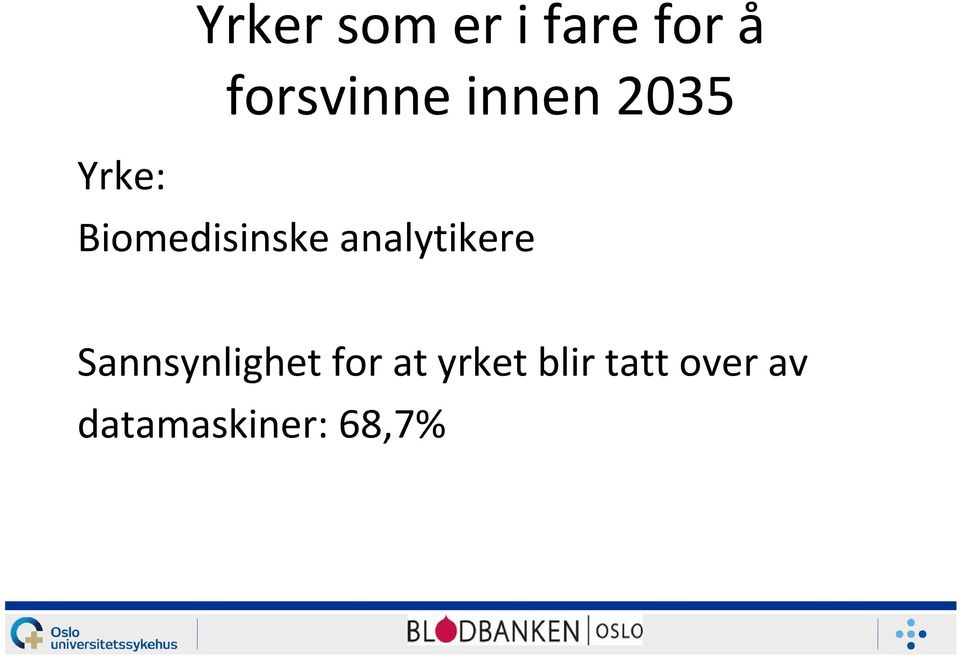 analytikere Sannsynlighet for at