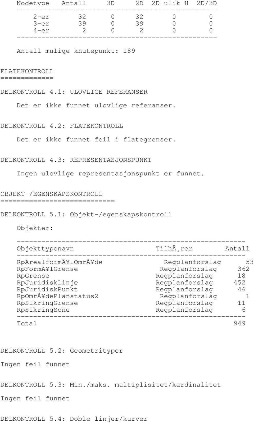 OBJEKT-/EGENSKAPSKONTROLL ============================ DELKONTROLL 5.