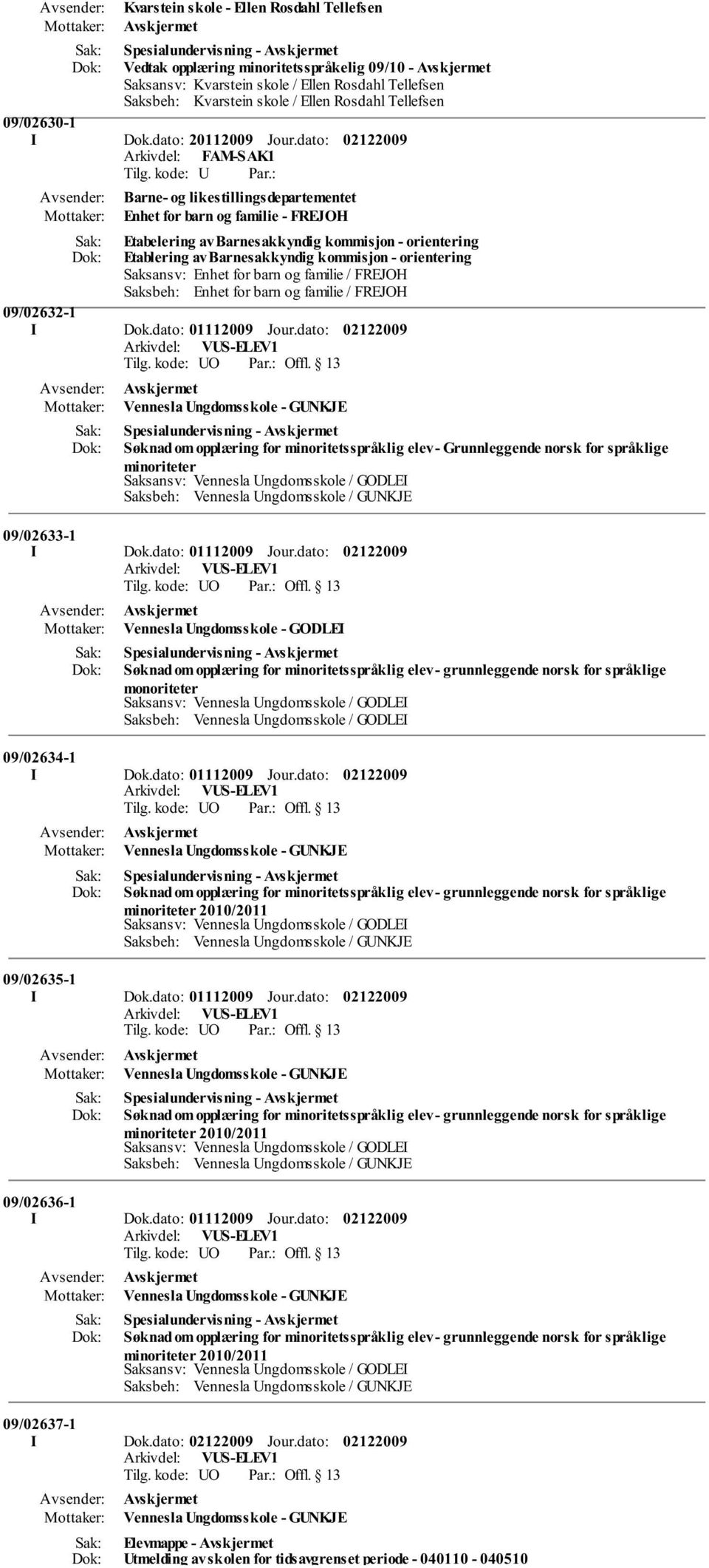 dato: Arkivdel: FAM-SAK1 Barne- og likestillingsdepartementet Enhet for barn og familie - FREJOH Etabelering av Barnesakkyndig kommisjon - orientering Etablering av Barnesakkyndig kommisjon -