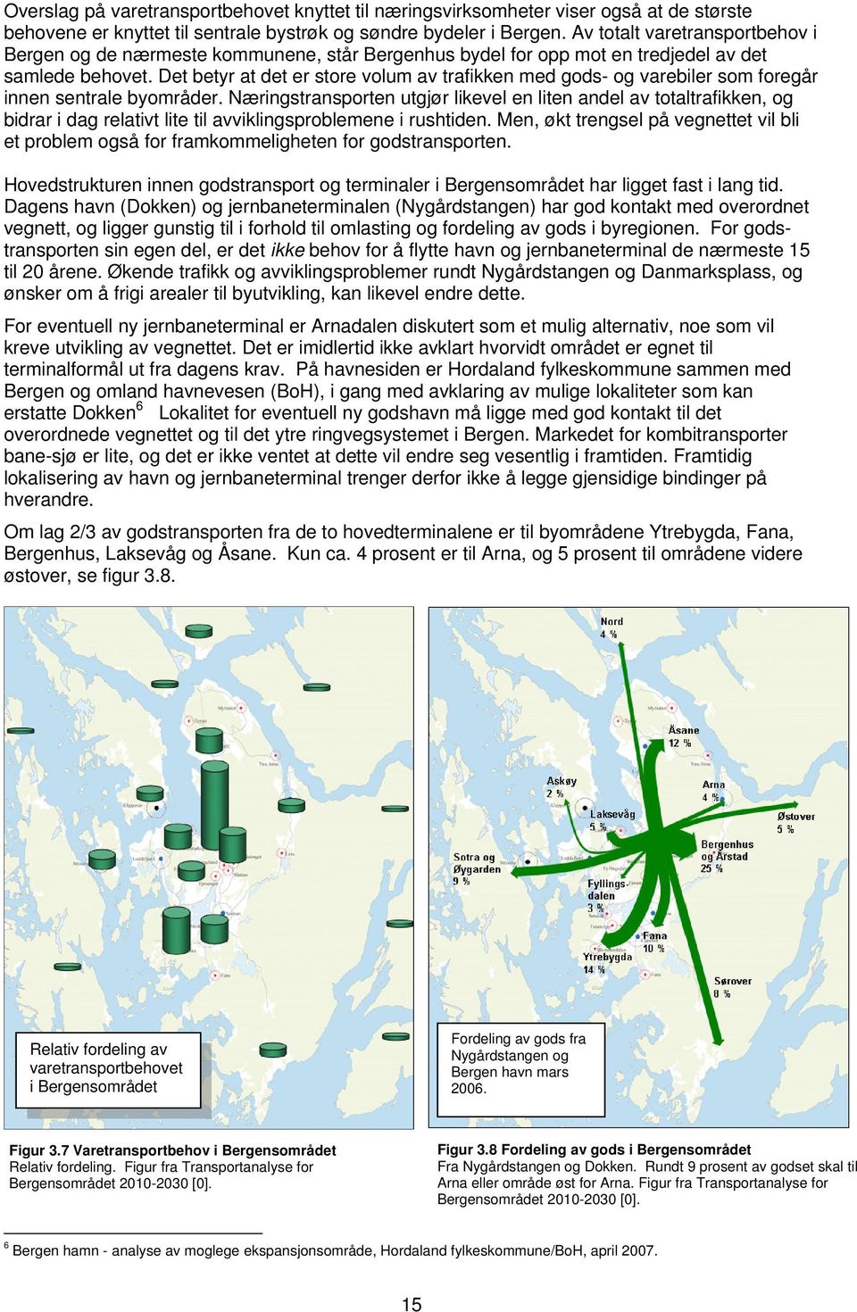 Det betyr at det er store volum av trafikken med gods- og varebiler som foregår innen sentrale byområder.