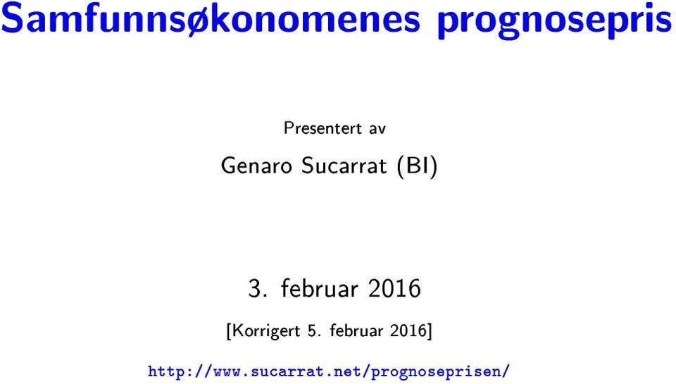 februar 2016 [Korrigert 5.