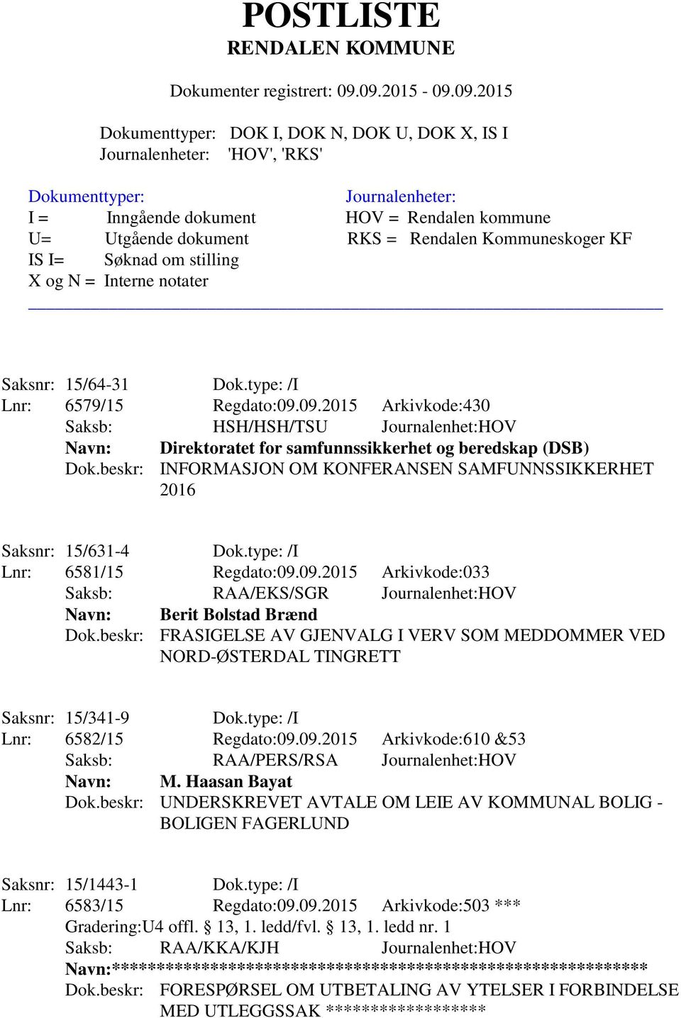 beskr: FRASIGELSE AV GJENVALG I VERV SOM MEDDOMMER VED NORD-ØSTERDAL TINGRETT Saksnr: 15/341-9 Dok.type: /I Lnr: 6582/15 Regdato:09.09.2015 Arkivkode:610 &53 Saksb: RAA/PERS/RSA Journalenhet:HOV Navn: M.