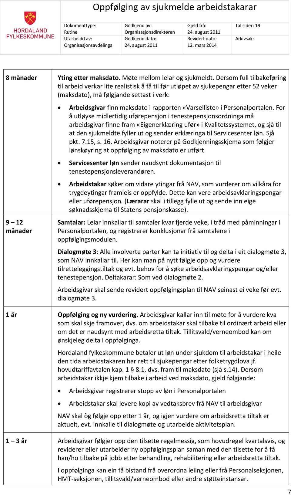 rapporten «Varselliste» i Personalportalen.