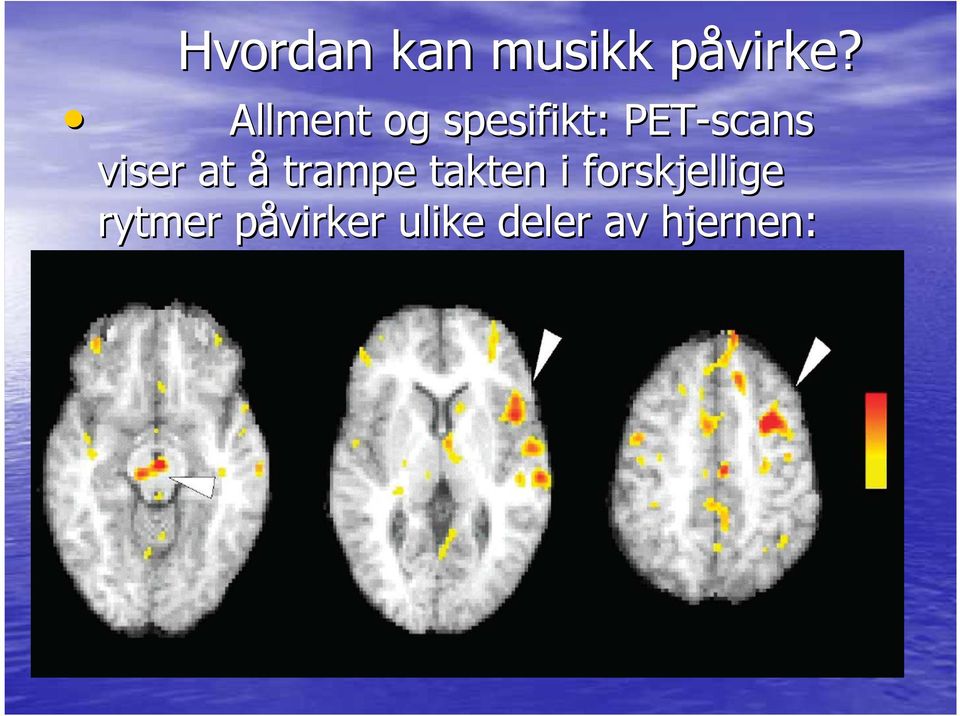 viser at å trampe takten i