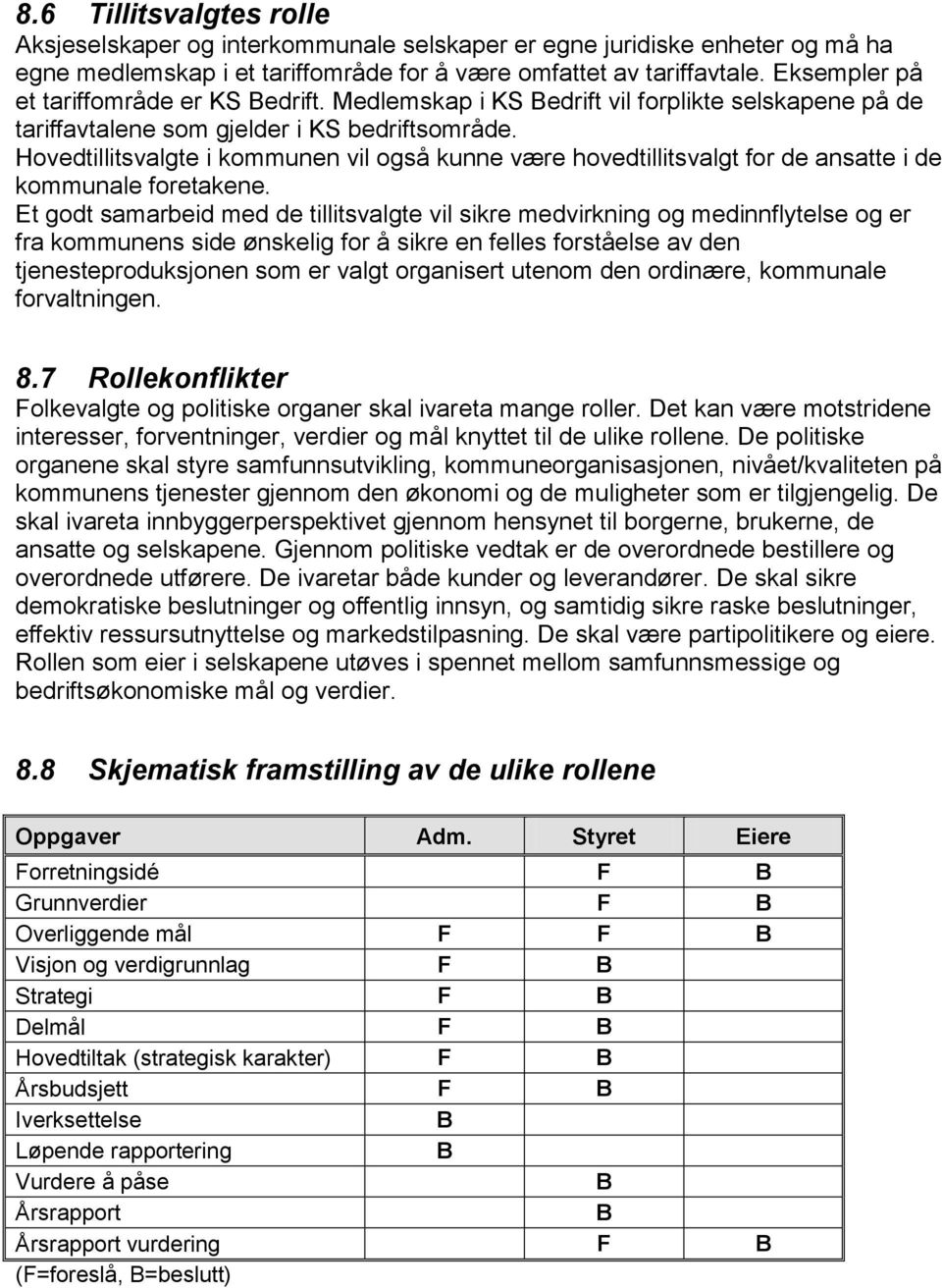 Hovedtillitsvalgte i kommunen vil også kunne være hovedtillitsvalgt for de ansatte i de kommunale foretakene.