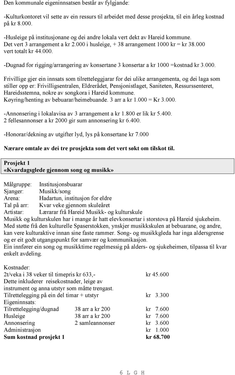 000. Frivillige gjer ein innsats som tilretteleggjarar for dei ulike arrangementa, og dei laga som stiller opp er: Frivilligsentralen, Eldrerådet, Pensjonistlaget, Saniteten, Ressurssenteret,