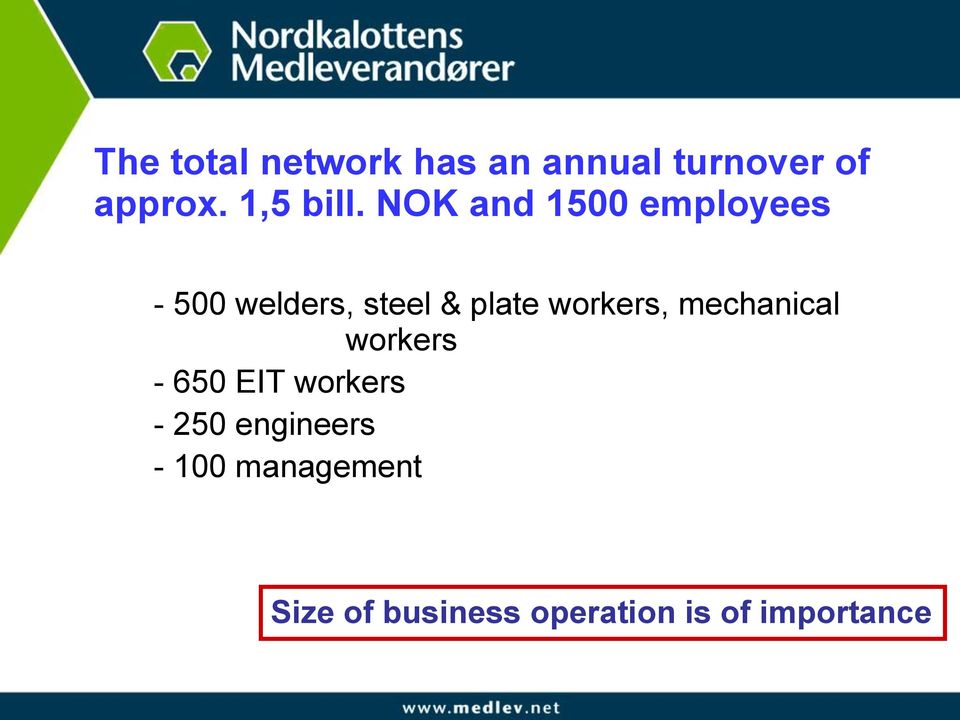 NOK and 1500 employees - 500 welders, steel & plate