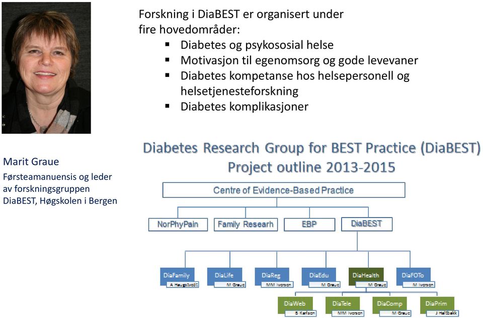 kompetanse hos helsepersonell og helsetjenesteforskning Diabetes