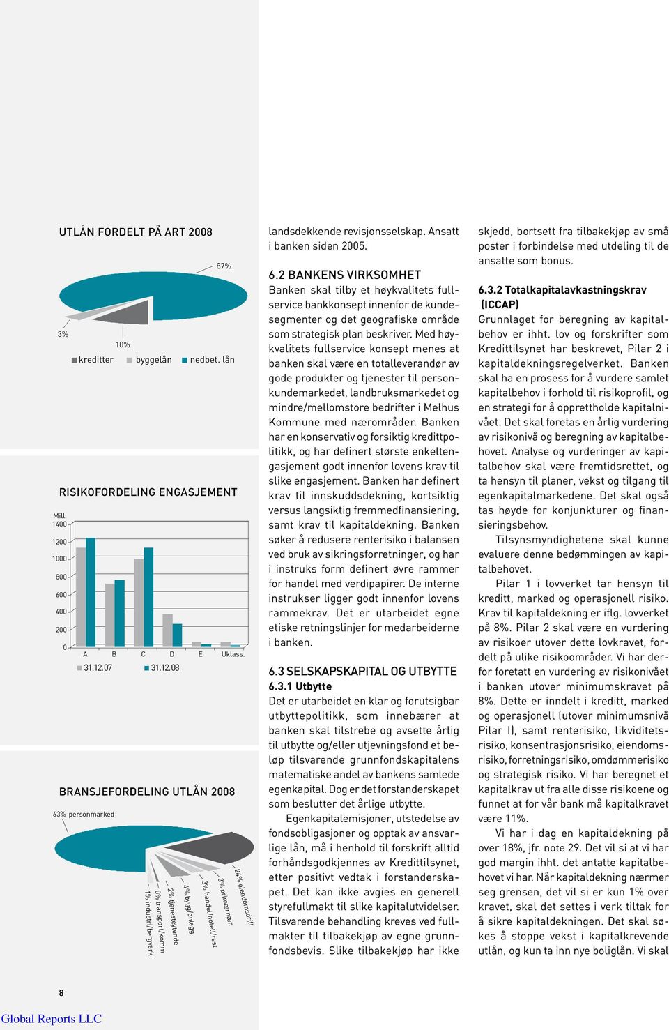 Med høykvalitets fullservice konsept menes at banken skal være en totalleverandør av gode produkter og tjenester til personkundemarkedet, landbruksmarkedet og mindre/mellomstore bedrifter i Melhus