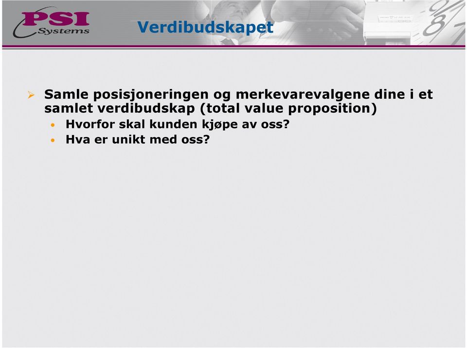 verdibudskap (total value proposition)