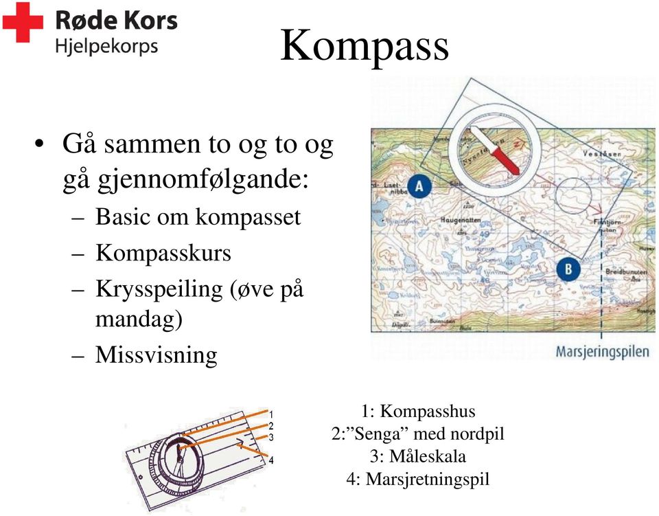 Krysspeiling (øve på mandag) Missvisning 1: