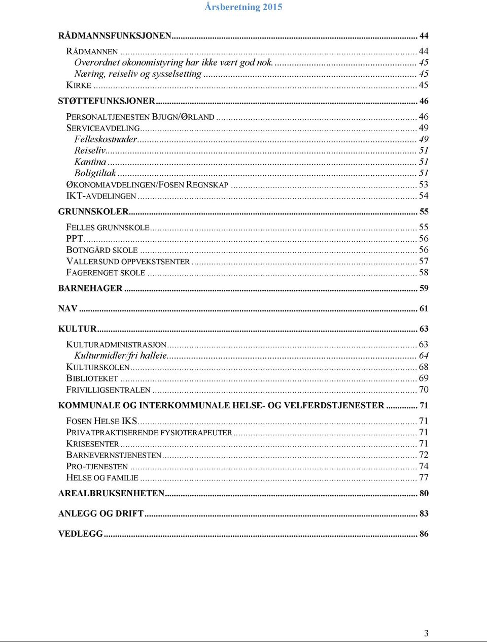 .. 55 PPT... 56 BOTNGÅRD SKOLE... 56 VALLERSUND OPPVEKSTSENTER... 57 FAGERENGET SKOLE... 58 BARNEHAGER... 59 NAV... 61 KULTUR... 63 KULTURADMINISTRASJON... 63 Kulturmidler/fri halleie.