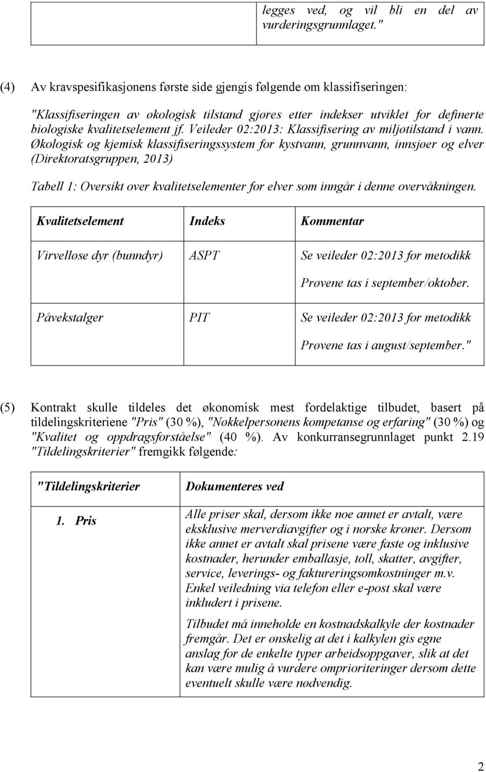 Veileder 02:2013: Klassifisering av miljøtilstand i vann.