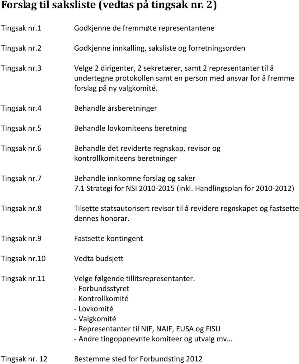 ansvar for å fremme forslag på ny valgkomité.