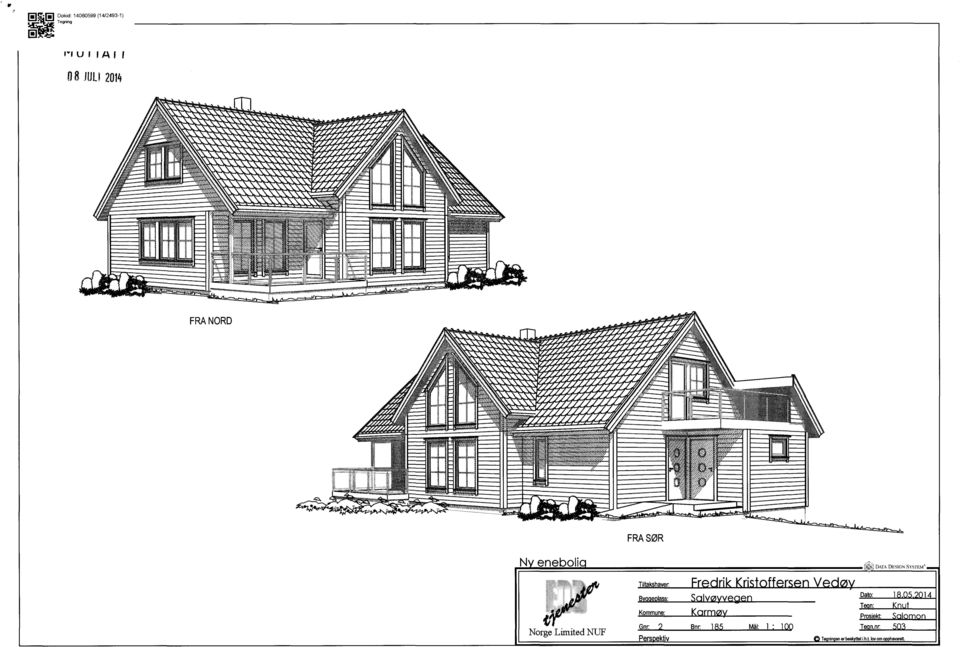 DFSIGNS'iSTEM" Dato: Bvageolass: Salyøyvegen 18.05.2014 Tegn.