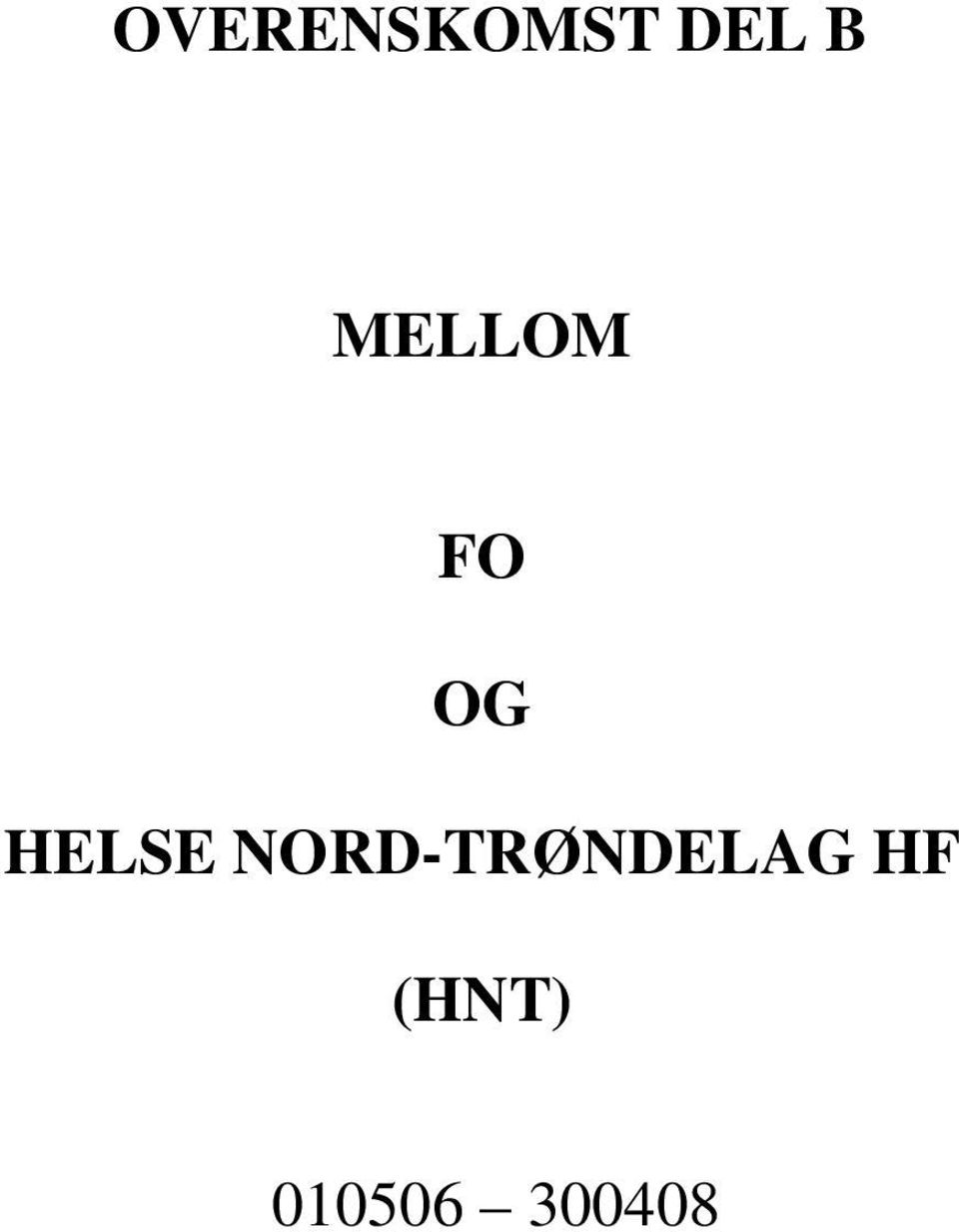 NORD-TRØNDELAG HF