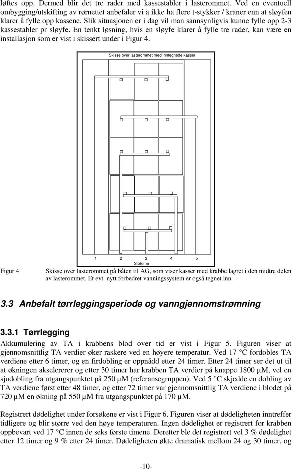 Slik situasjonen er i dag vil man sannsynligvis kunne fylle opp 2-3 kassestabler pr sløyfe.