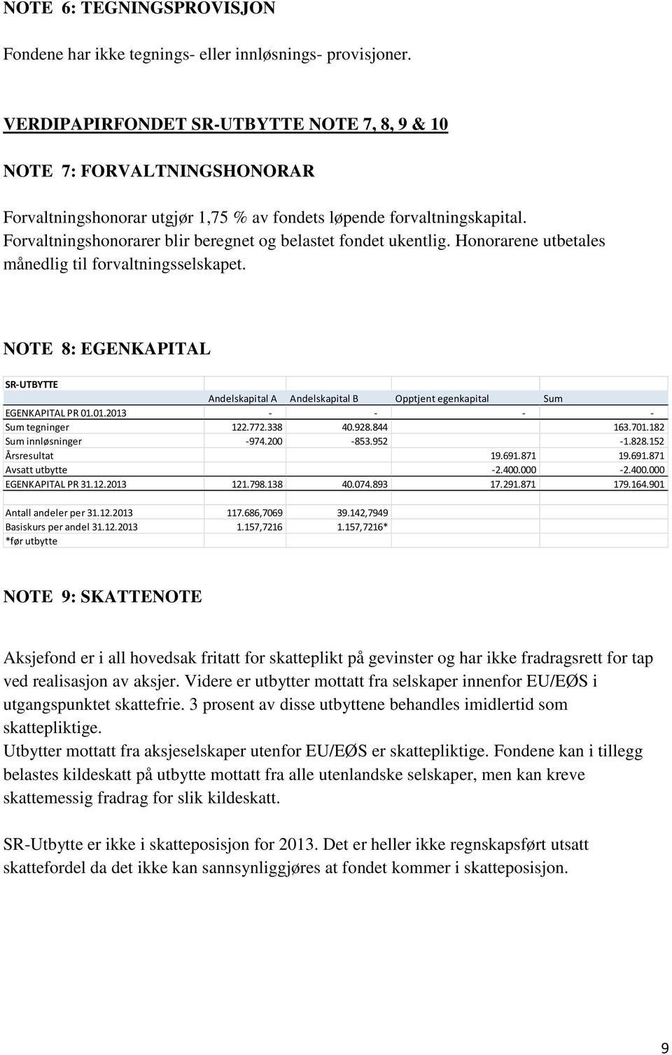 Forvaltningshonorarer blir beregnet og belastet fondet ukentlig. Honorarene utbetales månedlig til forvaltningsselskapet.