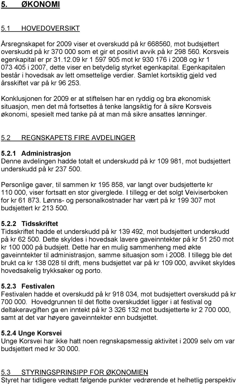 Samlet kortsiktig gjeld ved årsskiftet var på kr 96 253.