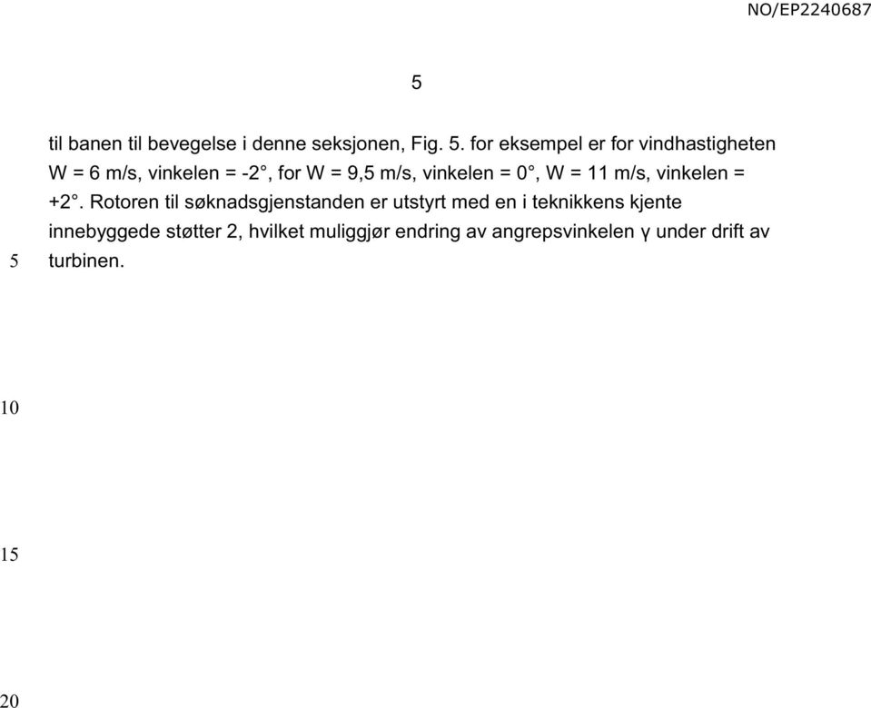 vinkelen = 0, W = 11 m/s, vinkelen = +2.