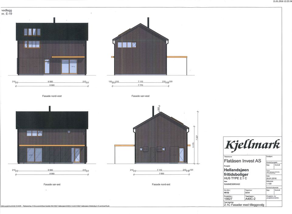 archcadl9 ph utførende BM modell ArchCAD Flplasserng: H:\Documents\ Sara Kamlla Wk \ Hallansjøen \CAD \2.1 A.B.0 \ hallansjøen frtdsbolg 2.