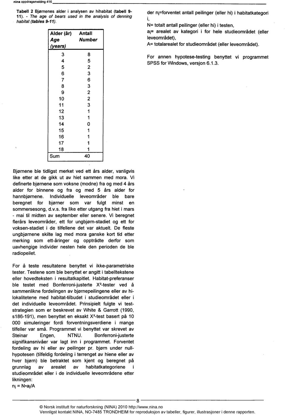 for studieområdet (eller leveområdet). For annen hypotese-testing benyttet vi programmet SPSS for Windows, versjon 6.1.3.