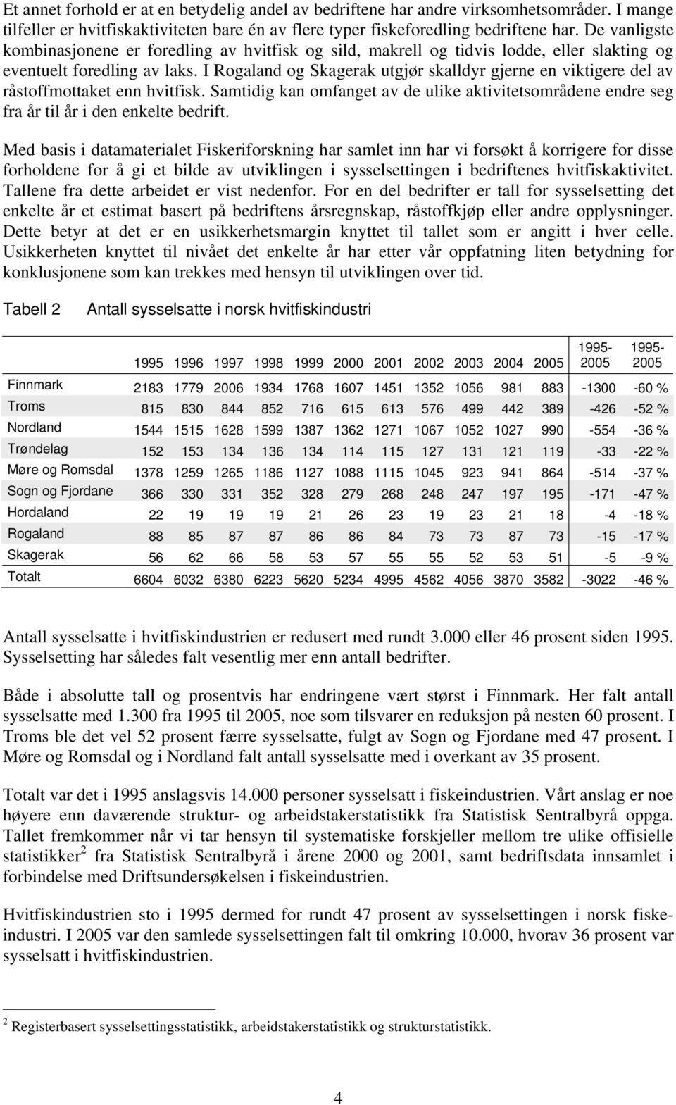 I Rogaland og Skagerak utgjør skalldyr gjerne en viktigere del av råstoffmottaket enn hvitfisk. Samtidig kan omfanget av de ulike aktivitetsområdene endre seg fra år til år i den enkelte bedrift.