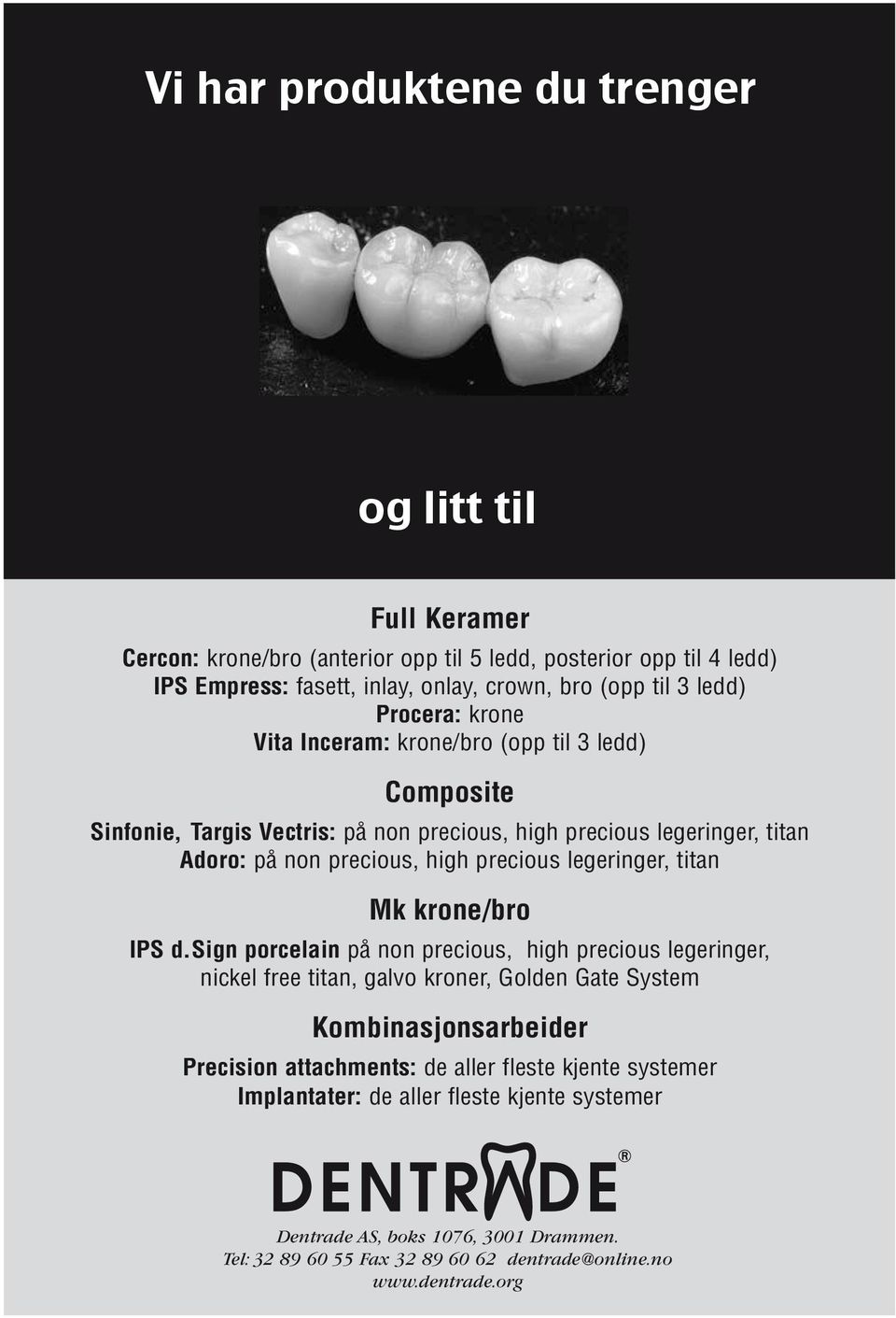 legeringer, titan Mk krone/bro IPS d.