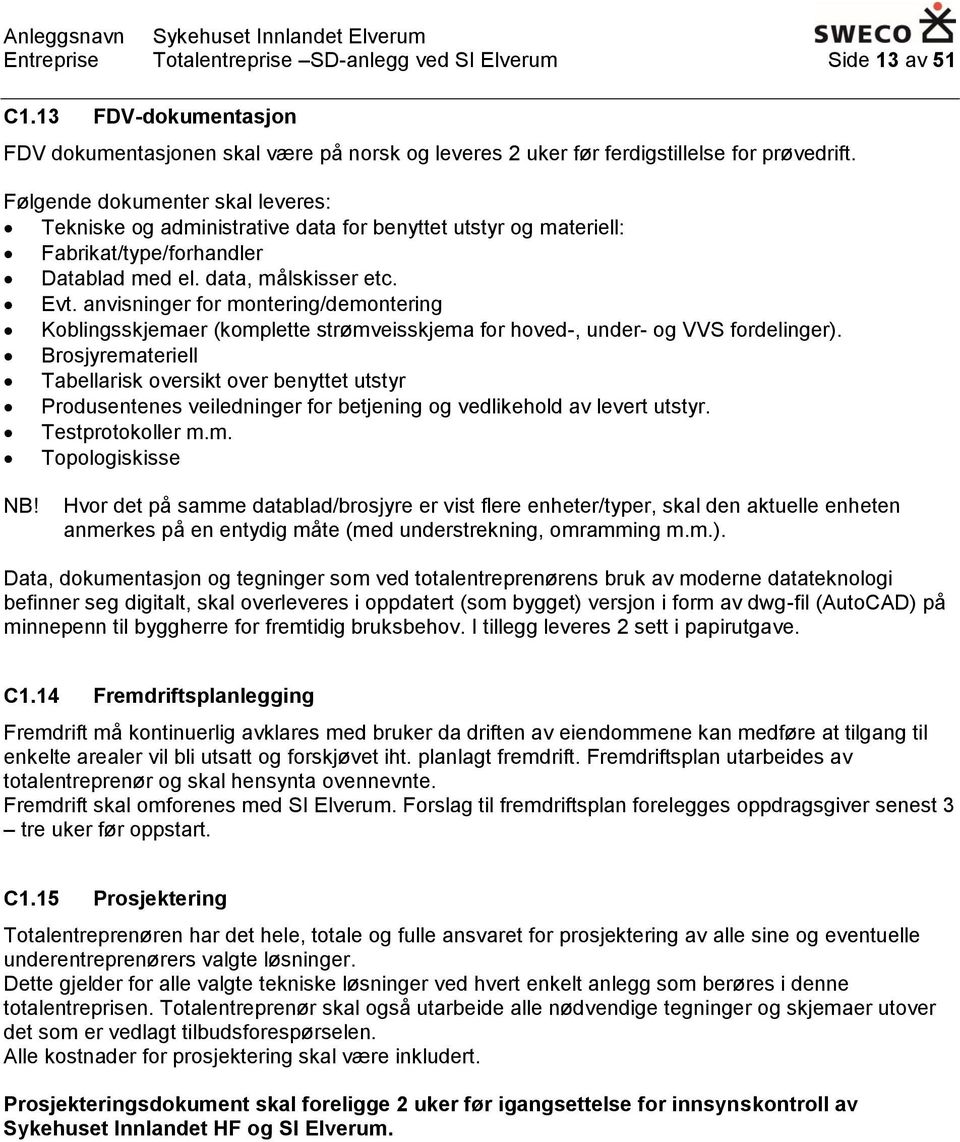 anvisninger for montering/demontering Koblingsskjemaer (komplette strømveisskjema for hoved-, under- og VVS fordelinger).