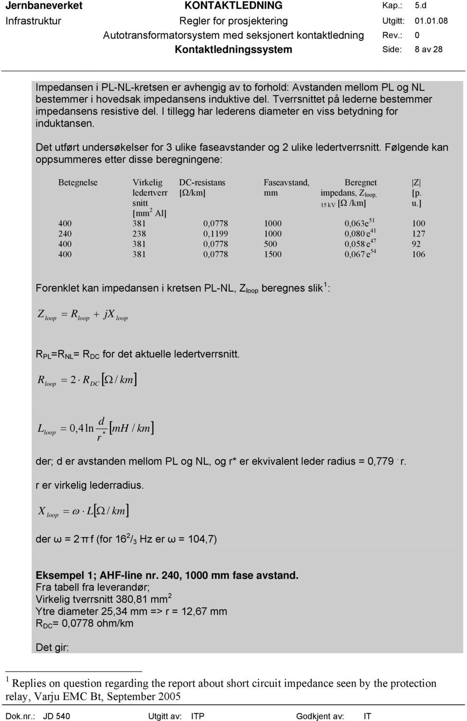 Det utført undersøkelser for 3 ulike faseavstander og 2 ulike ledertverrsnitt.