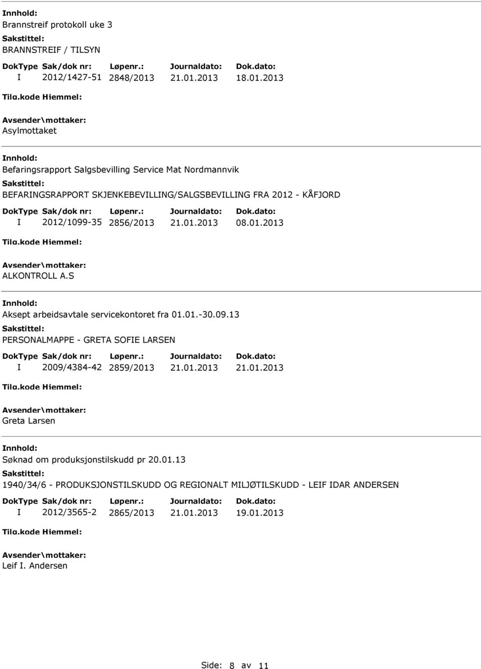 S Aksept arbeidsavtale servicekontoret fra 01.01.-30.09.