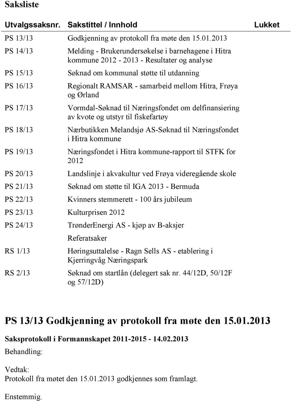 - Resultater og analyse Søknad om kommunal støtte til utdanning Regionalt RAMSAR - samarbeid mellom Hitra, Frøya og Ørland Vormdal-Søknad til Næringsfondet om delfinansiering av kvote og utstyr til