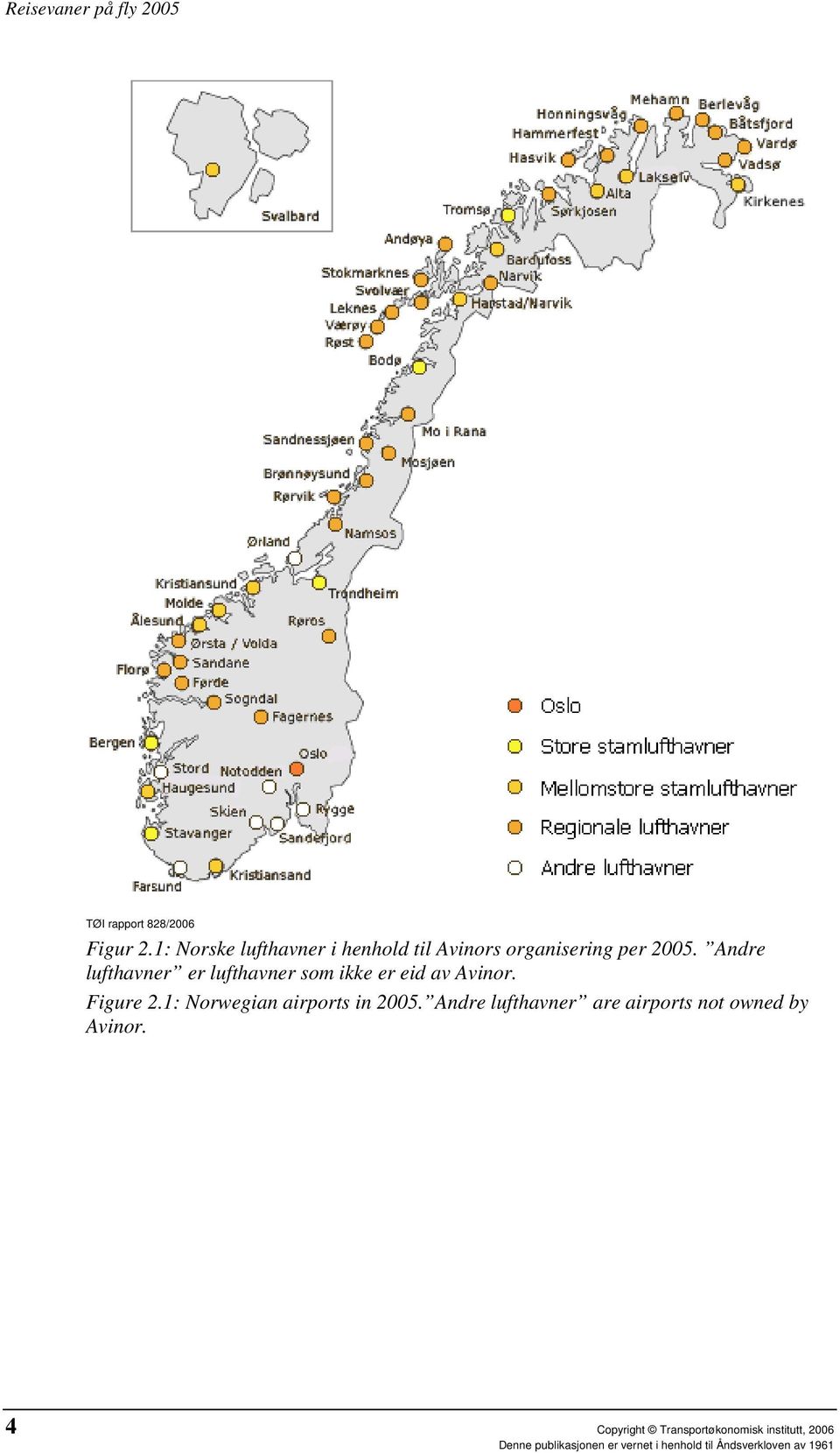 Andre lufthavner er lufthavner som ikke er eid av Avinor. Figure 2.