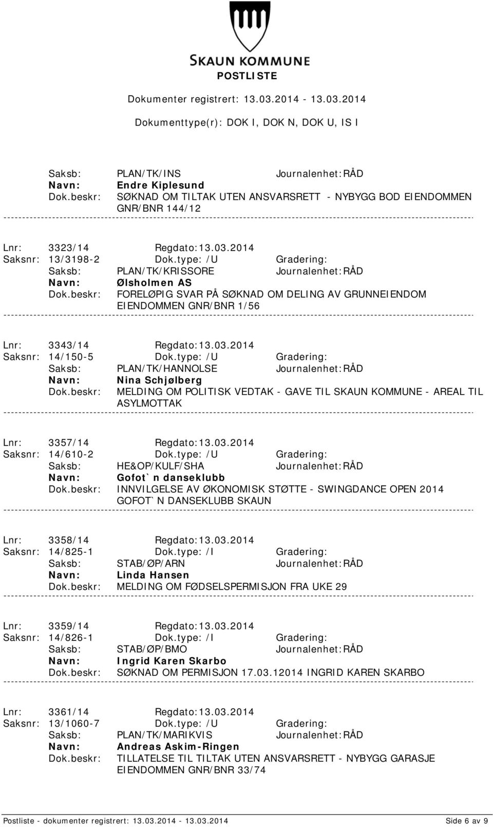 2014 Saksnr: 14/150-5 Dok.