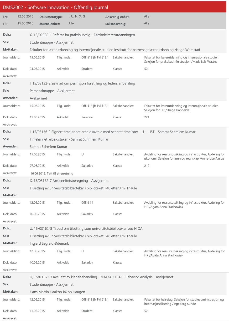 2015 Arkivdel: Personal I, 15/03136-2 Signert timelønnet arbeidsavtale med separat timelister - LI - IST - Samrat Schmiem Kumar Timelønnet arbeidstaker - Samrat Schmiem Kumar Samrat Schmiem Kumar