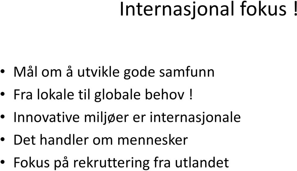 globale behov!