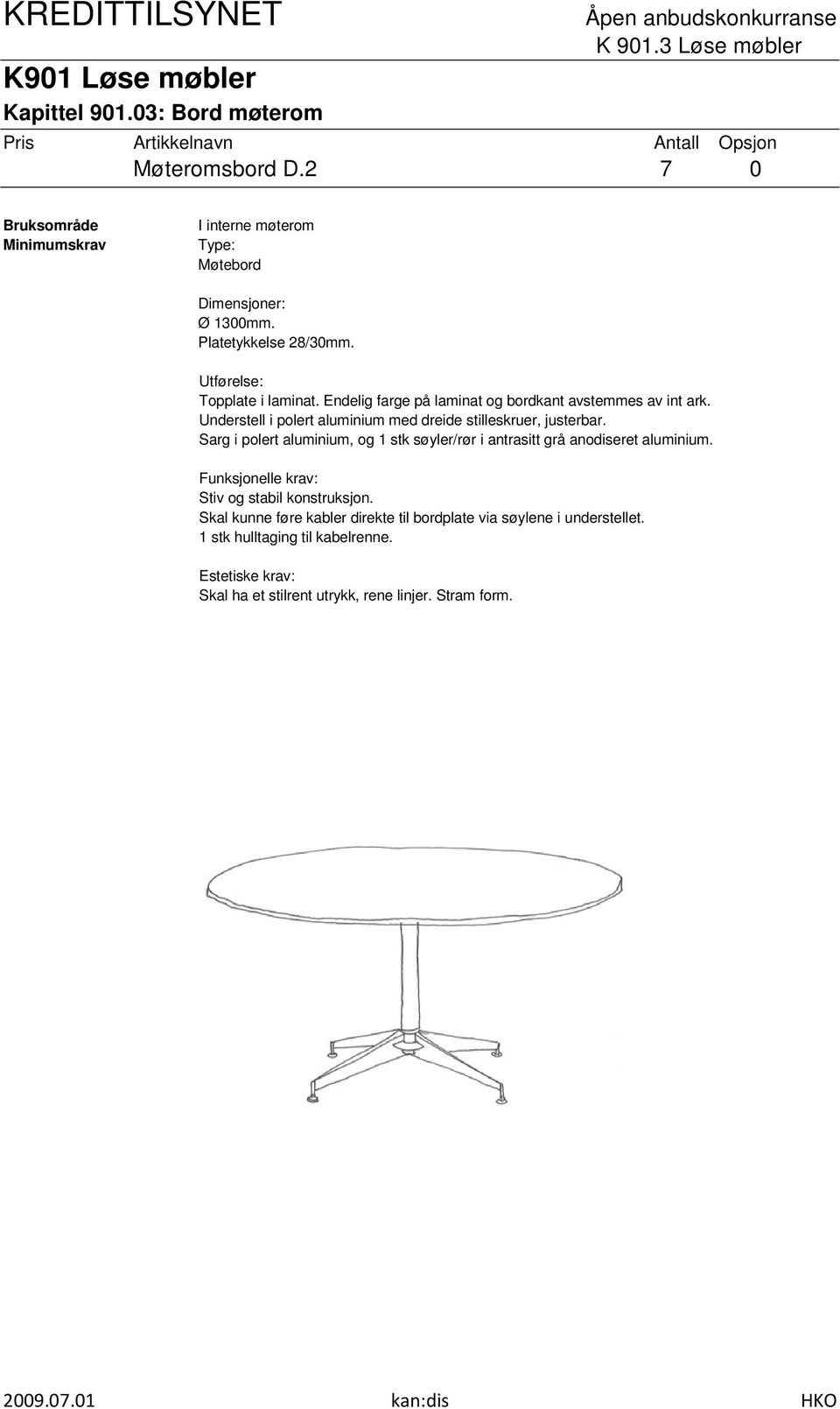 Sarg i polert aluminium, og 1 stk søyler/rør i antrasitt grå anodiseret aluminium. Stiv og stabil konstruksjon.