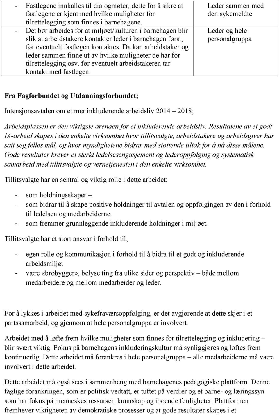 Da kan arbeidstaker og leder sammen finne ut av hvilke muligheter de har for tilrettelegging osv. før eventuelt arbeidstakeren tar kontakt med fastlegen.