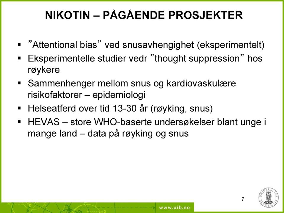 og kardiovaskulære risikofaktorer epidemiologi Helseatferd over tid 13-30 år (røyking,