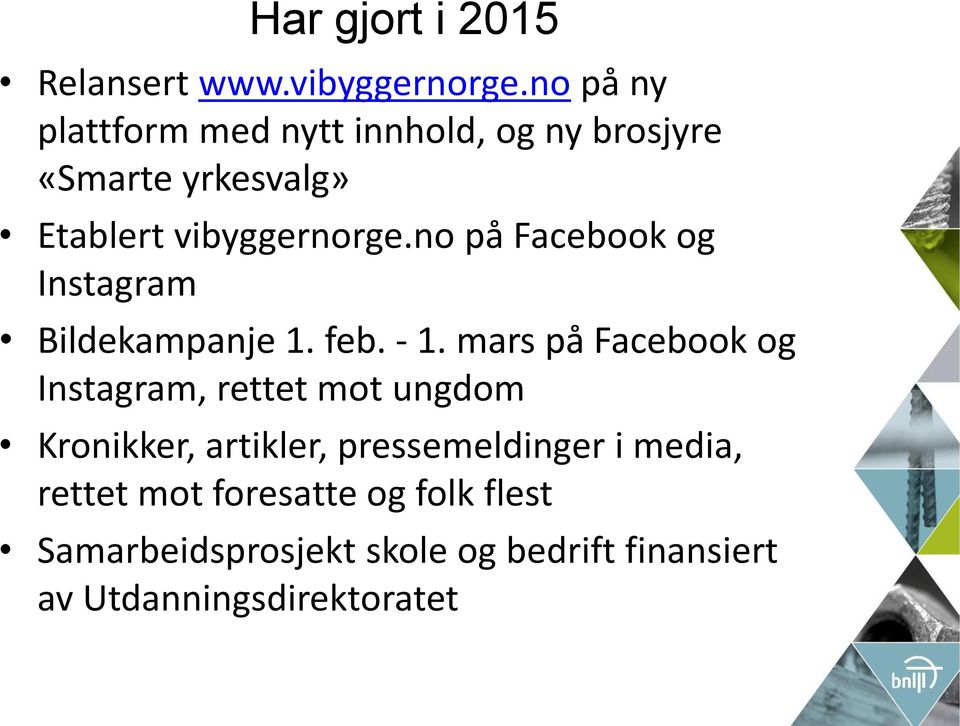 no på Facebook og Instagram Bildekampanje 1. feb. - 1.