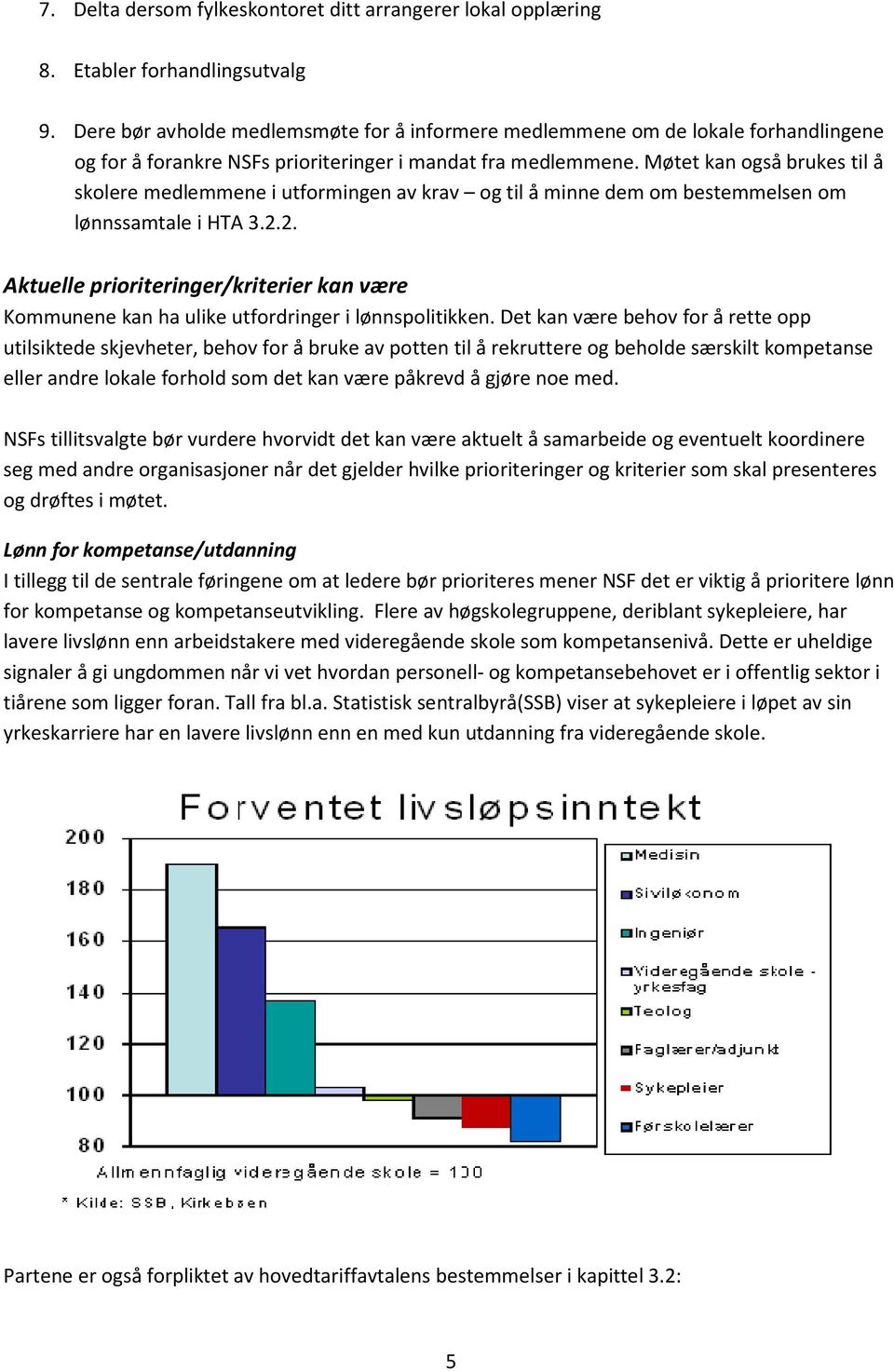 Møtet kan også brukes til å skolere medlemmene i utformingen av krav og til å minne dem om bestemmelsen om lønnssamtale i HTA 3.2.