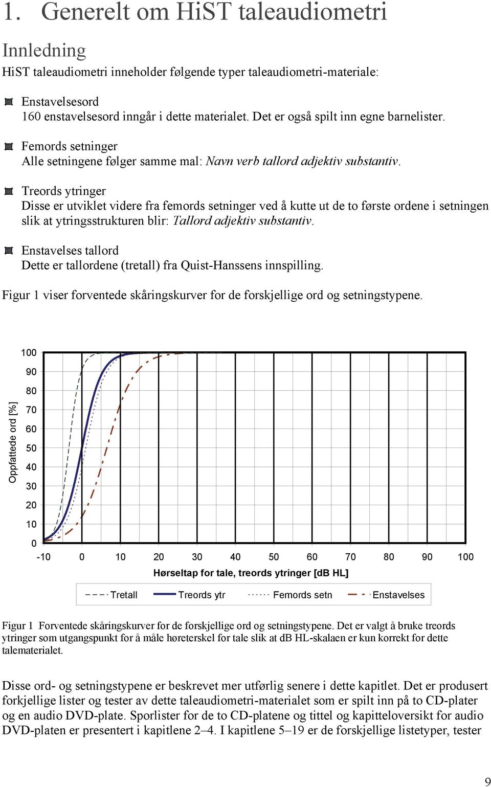 Treords ytringer Disse er utviklet videre fra femords setninger ved å kutte ut de to første ordene i setningen slik at ytringsstrukturen blir: Tallord adjektiv substantiv.