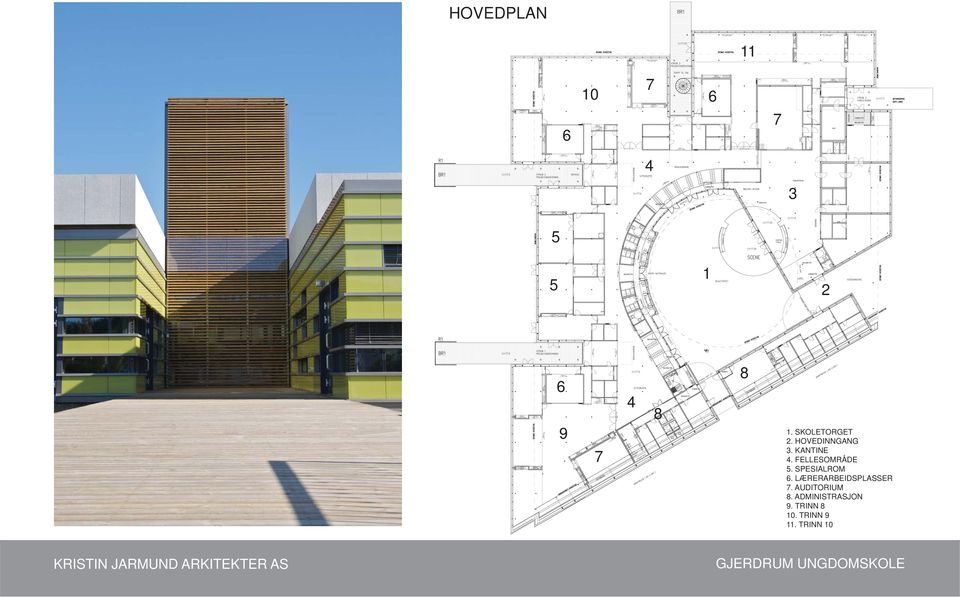 FELLESOMRÅDE 5. SPESIALROM 6. LÆRERARBEIDSPLASSER 7.