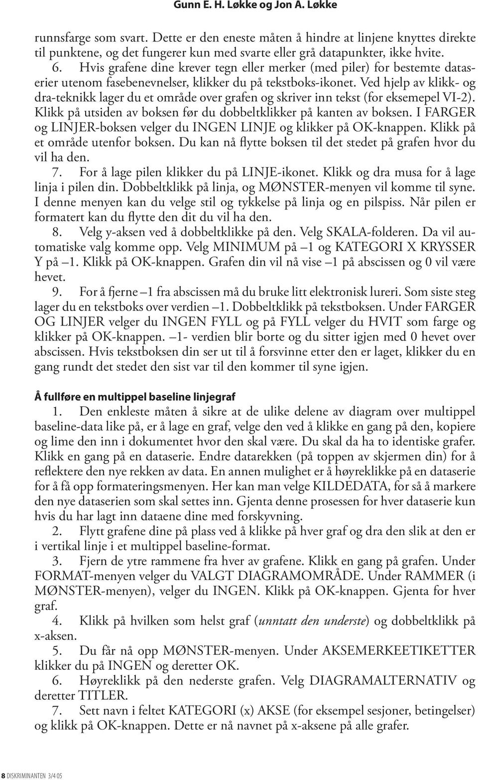 Ved hjelp av klikk- og dra-teknikk lager du et område over grafen og skriver inn tekst (for eksemepel VI-2). Klikk på utsiden av boksen før du dobbeltklikker på kanten av boksen.