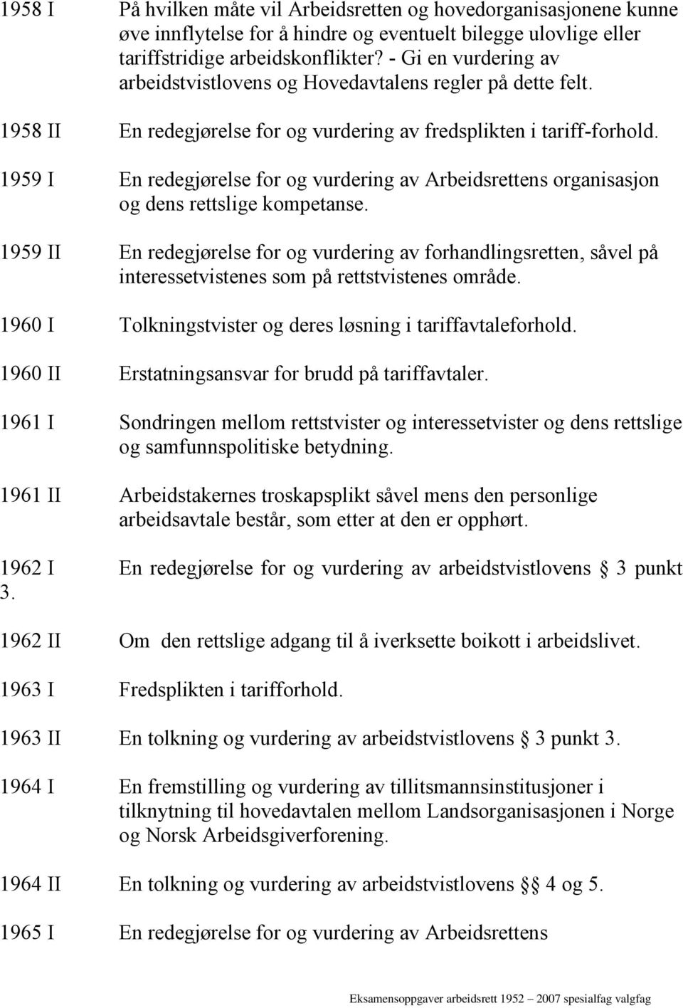 1959 I En redegjørelse for og vurdering av Arbeidsrettens organisasjon og dens rettslige kompetanse.